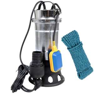 Wertcraft Eurotec SWP-750-50F rozsdamentes acél piszkos vízhez való merülő szivattyú úszókapcsolóval, 2550W, 25 m³/h - Öntözés