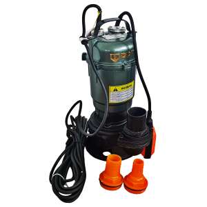 Pompa de canalizare Eurotec 3000 (WC, groapă) cu turbină, din fontă și flotor WQD-2000 W + furtun de pompieri 20m 2" + accesorii