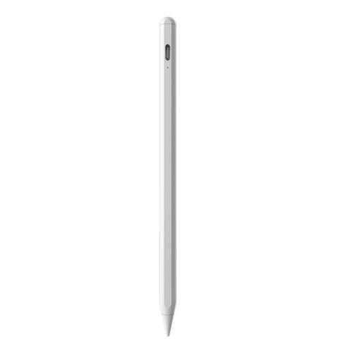 Stylus Pen univerzális érintős ceruza, telefonhoz és tablethez is, tölthető, kapacitív, fehér