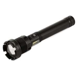 Bailong X-74 Tactical Torch with zoom function, 26650 rechargeable batteries, USB charging cable, and side light - Lamp & Lighting