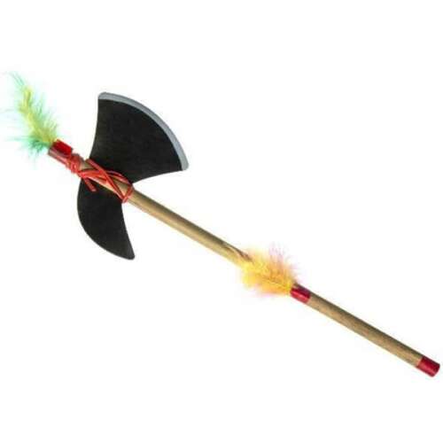 Indián jelmezhez való tomahawk fegyver tollal, 38 cm hosszú - Játék