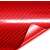 Red carbon fiber vinyl wrap, 5D gloss finish, 3m x 1.52m