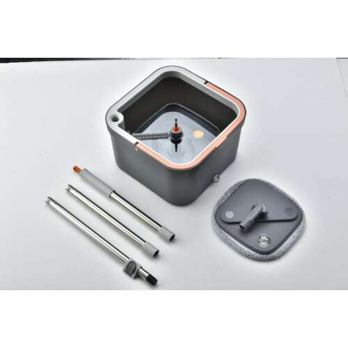 Spin Mop Rotationskopf-Mopp-Set mit Flachmopp (Eimerstielpresse, 2 Mopps)