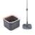 Spin-Mop mit Eimer und Stiel, grau und orange, 2-in-1 Wasch- und Trocknungssystem