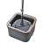 Spin-Mop mit Eimer und Stiel, grau und orange, 2-in-1 Wasch- und Trocknungssystem