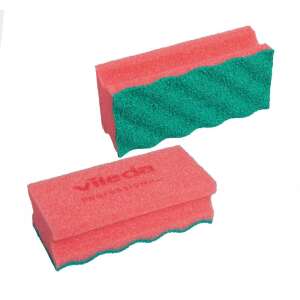 Vileda PUR Active professioneller kratzfreier Reinigungsschwamm, rot - Handspülen