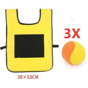 Tépőzáras labdás játék adult yellow set, velcro ball target vest with balls - Outdoor Toy