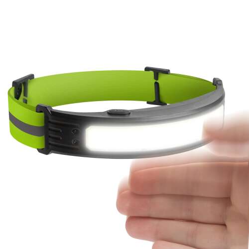 Fejlámpa gesztusvezérléssel, fehér és piros COB LED, 800 mAh akkumulátor, IP54