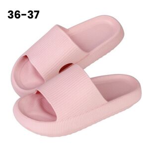 Pink platform slippers size 36-37, lightweight summer footwear - Women's Slipper