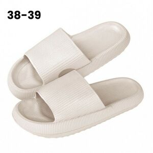 White platform slide sandals, women's summer slippers size 38-39 - Women's Slipper