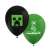 Minecraft Balloons, 8 Pack, Black and Green, Party Decorations