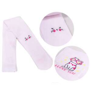 Yo! Baby pamut harisnyanadrág lány (56-62) - rózsaszín/szemüveges cica 90802461 
