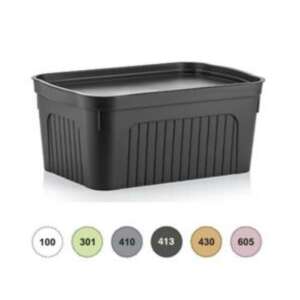 Dünya 8 literes tároló doboz fedéllel, fekete - Dünya