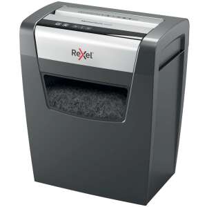 Rexel Momentum X312 P3 Aktenvernichter, schräge Ansicht - Rexel
