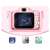 Rózsaszín digitális fényképezőgép gyerekeknek macska fülekkel, tökéletes képek és videók készítéséhez, pánttal és USB kábellel