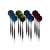 Trizand 12 piece dart set with blue, green, and red flights