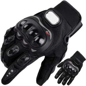 Trizand XL motorcycle gloves, black, with knuckle and palm protection - Trizand