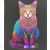 Kruzzel colorful cat wooden puzzle