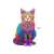 Kruzzel 22878 wooden puzzle, cat with floral design, size information