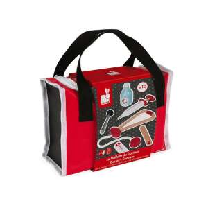 Janod Orvosi táska játékkészlet, piros orvosi táska orvosi szerszámokkal - Janod
