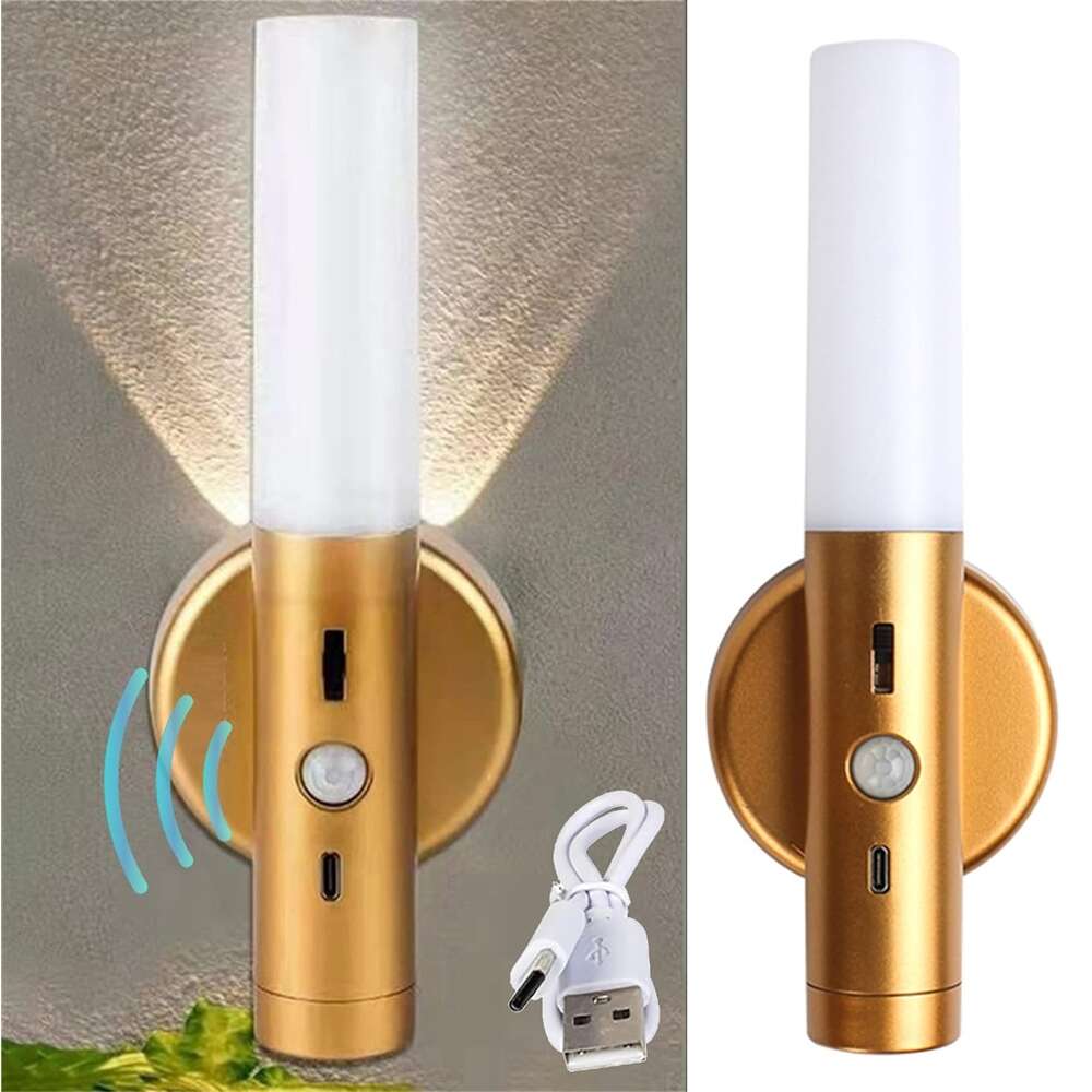 LED baterka, nástenné svietidlo so snímačom pohybu, odnímateľné (magnetické)