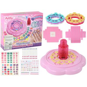 Köröm szett Rózsaszín köröm tippek matricák gyémántok 16901