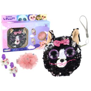 Flitteres pénztárca szett lányoknak Kitty pénztárca 4 db.16976
