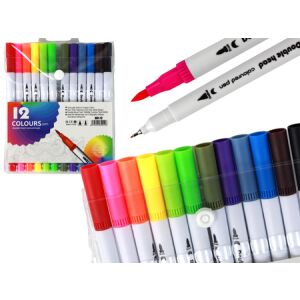 Színes akril markerek készlete egy bőröndben, 12 darab 17304