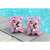 Bestway Minnie Mouse Arm Bands for Kids, Pink with Polka Dots, in a swimming pool
