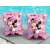Bestway Minnie Mouse Arm Bands for Kids, Pink with Polka Dots, in a swimming pool