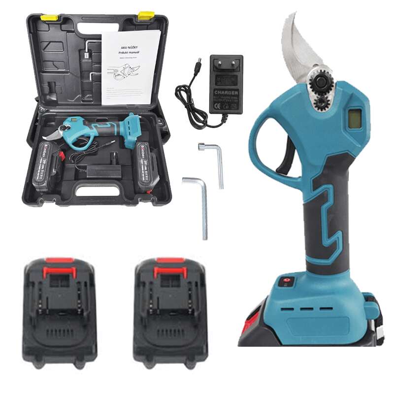 Vanco Akkumulátoros Metszőolló kofferban, Kék