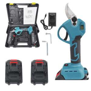 Vanco Cordless Pruning Shears 2 Batteries 42V in Case, Blue