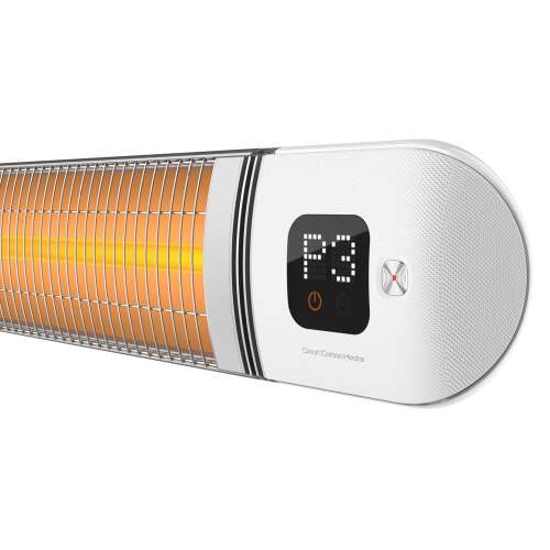 Luxeva PRO WL 2500W infrared heater for terraces, wall-mounted, white, with digital display and remote control