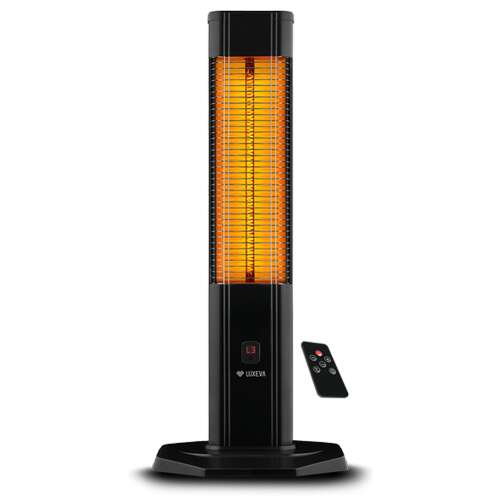 Luxeva 2000 VR infrared patio heater, black, with remote control