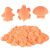 Ikonka Kinetischer Sand 1kg - Orange mit Pinguin-, Schildkröten- und Muschelformen