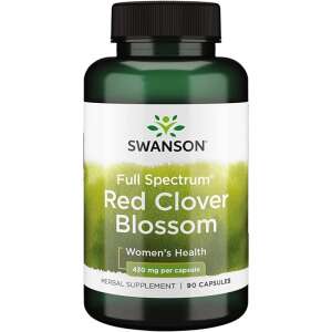 Swanson Full Spectrum Red Clover Blossom, 90 capsules, women's health supplement - Dietary supplement