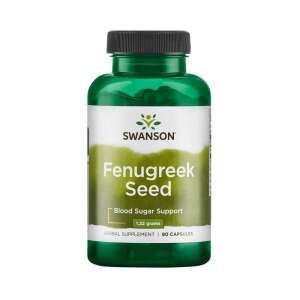 Swanson Fenugreek Seed 90 Capsules, Blood Sugar Support, Herbal Supplement - Dietary supplement
