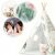 Nukido beige teepee tent for children with forest animal print and kids playing inside