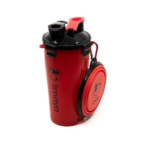 Limaya piros utazó étel- és italtartó kisállatoknak összecsukható tálkával - Macskatartás