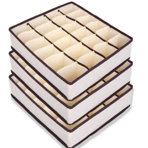 Yorgewd összecsukható fiókrendező (törtfehér, 3 db/csomag) 136477864 - Gardrób rendszerező