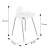 EcoToys 2in1 Convertible High Chair with Removable Tray, White, dimensions