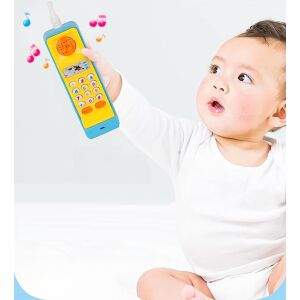 Baba játszik Zenélő retro játéktelefonnal, gombokkal és hangokkal - Nonbrand Interaktív gyerek játék