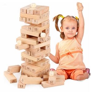 Fa Jenga Toronyépítő Játék - 51 db 127854899 - Jenga