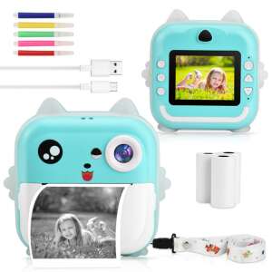 Nyomtatós gyermek fényképezőgép - játék kamera ajándék filctollakkal, cica mintával és beépített játékokkal (BBJ) 90832543 "Minnie"  Kreatív Játékok