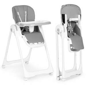 EcoToys gray adjustable high chair with double tray, folded and unfolded - High Chair