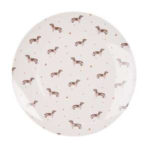 CLEEF.DHLFP Tacskós Szeretet Porcelán Lapostányér, 26cm - Tányér