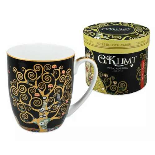 Klimt Életfa porcelán bögre, 400 ml, ajándékdobozban, Carmani