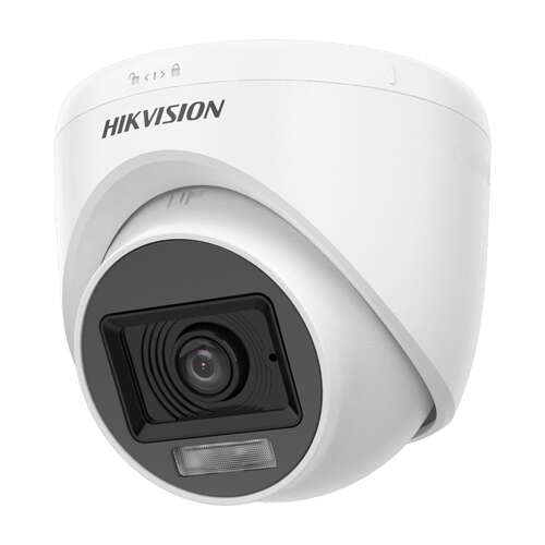 Hikvision DS-2CE76K0T-LPFS-2.8mm 5MP biztonsági kamera 2.8mm lencsével, IR és fehér fénnyel éjjellátáshoz