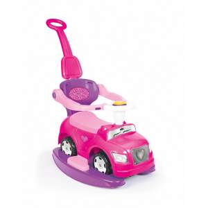 Dolu Unicorn 4 in 1 Step Car Girl, pink ride-on toy with push handle, rocking base, and storage under the seat - Dolu