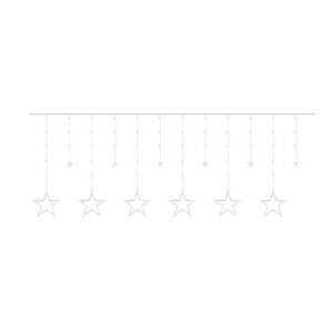 IsoTrade függöny világítás, nagy csillag modell, meleg fehér fény, 8 világítási mód, beltéri-kültéri, IP44, 138 LED, 2,5 m - Nonbrand Fényfüzér